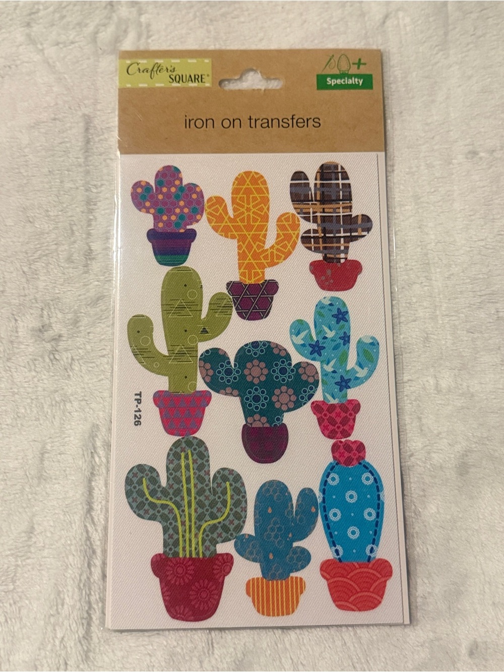 Crafter's Square Multicolor Cactus Iron-On Transfers - Assorted Colors